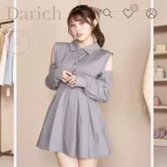Darich オープンショルダーシャツワンピース