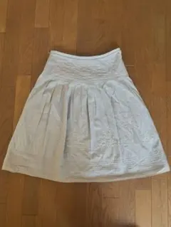 ローラアシュレイ フレアスカート 花柄刺繍