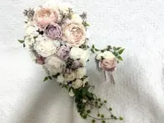 ウェディング ブーケ 造花(キャスケードブーケ)