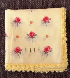 ELLE 花柄 ハンカチ