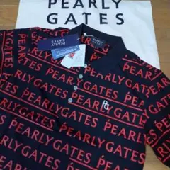 ⭐新品未使用⭐PEARLY GATES ポロシャツ⭐濃紺&赤⭐L⭐