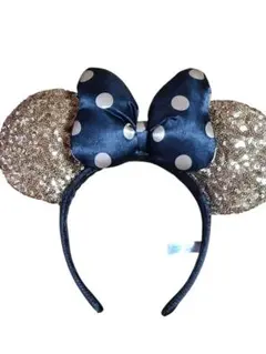 ディズニー スパンコールカチューシャ ゴールド