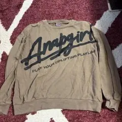 Anapgirl ロゴプリント トレーナー ベージュのサムネイル