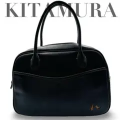 Kitamura キタムラ ハンドバッグ ミニボストンバッグ レザー ブラックのサムネイル
