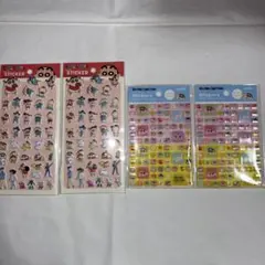 セリア クレヨンしんちゃん タイルシール ぷっくりステッカー 4枚セット