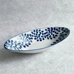 美濃焼 安南手描きボートディッシュ（たこ唐草）