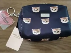 ♡ポールアンドジョー♡ポーチ♡猫柄♡ハート♡アクリル♡コスメ♡黒♡ヌネット♡のサムネイル