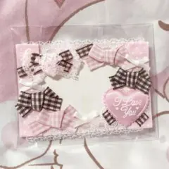 【トレカケース】ピンク⋈﻿リボン 硬質ケース 1点 現品のみ