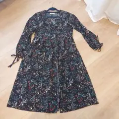 Ceponat 花柄 ロングワンピース 長袖