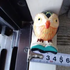 フクロウ 置物 水牛角 彫刻 インテリア 縁起物 - メルカリ