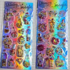シャカシャカシール　海外デザイン　3D キラキラシール