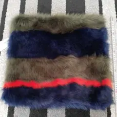 フランフラン　フェイクファー　ファー　クッションカバー　マルチカラー　ミックス