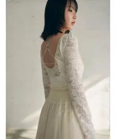 【SNIDEL × Chacott】レース柄編みプルオーバー