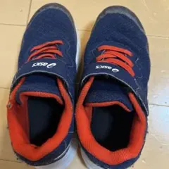 ASICS ネイビーオレンジ スニーカー