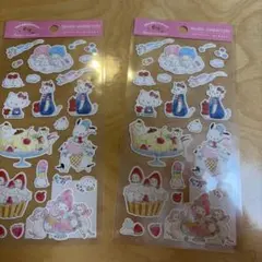 トコロコムギ サンリオコラボ おやつパーティー キティ キキララ シール2枚
