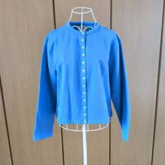 新品未使用★長袖カーディガン　裏起毛　ブルー　Ｍ　agnès b.