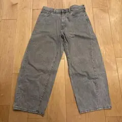アデ様専用　GU グレー バレルレッグジーンズ34サイズ　丈標準
