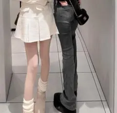 GRL セミフレアデニムパンツ[cu508] グレイル　ワイドパンツ