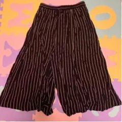 レディース The shop TK ガウチョパンツ ストライプ Ｌサイズ