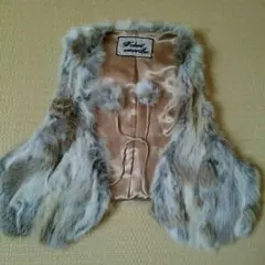 値下げだよ！可愛いよ！Ｗcloset ラビットファー ベスト