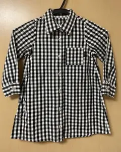 【新品】　110cm GITA シャツワンピース　ギンガムチェック　ベルメゾン