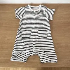 petit main ストライプロンパース　80