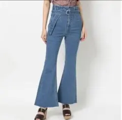 美品 MERCURYDUO マーキュリーデゥオ ハイウエストデニムフレア M