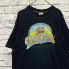 USA製90sヴィンテージTシャツ！シングル　ブラック古着XLショート丈0714