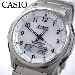 466 稼動 CASIO 時計　電波ソーラー ウェーブセプター アナデジ メンズ