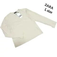 【ZARA】ザラ　カットソー　スリット　サラサラ　L 長袖