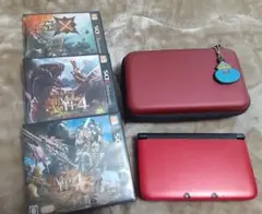 m*o様 ニンテンドー　3DS　LL　赤　モンスターハンター　ゲームソフト