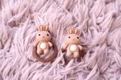 【新品】ヘアゴム 2個セット［うさぎ1］