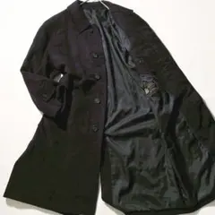 【美品】CARLO LEGATINI カシミヤ100％ ステンカラーコート 紺