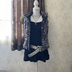 y2k 00s❤︎ファーフードベスト