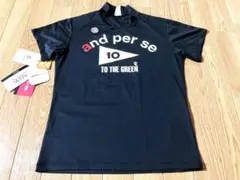新品☆アンパスィ and per se☆ストレッチ 速乾 モックネックシャツ☆Ｍのサムネイル