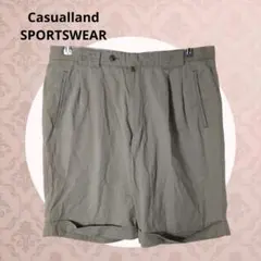 Casualland SPORTSWEAR ハーフパンツ ベージュ 古着 W86のサムネイル