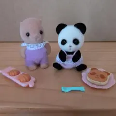 シルバニア　赤ちゃん　スイーツシリーズ　ラッコ　パンダ　シークレット　お人形