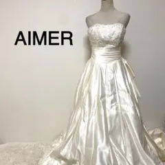 【とー様 専用】AIMER ホワイトカラー バックリボン ウェディングドレス