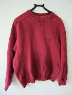 adidas アディダス 裏起毛 刺繍ロゴ メンズ スウェット サイズO