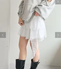 Kastane レースアシメミニスカート レディースのサムネイル
