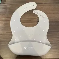 シリコンお食事エプロン グレー 星柄