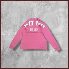 US古着 COMFORT COLORS バックプリント ロンT 長袖 ピンク M