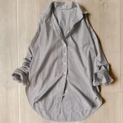 美品＊Deuxieme Classe茶×白 BF SHIRTS オーバーサイズのサムネイル