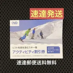 速達1枚★日本駐車場開発　株主優待 リフト利用　スキー場　アクティビティ割引券