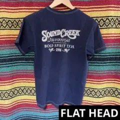 THE FLAT HEAD Tシャツ ネイビー　38 フラットヘッド