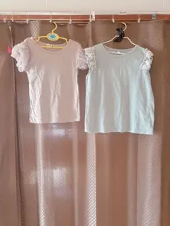 フリル袖トップス　2点セット　(女の子110〜120)