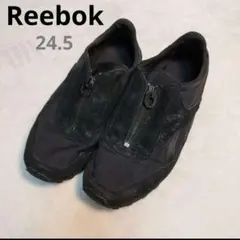 Reebok スニーカー 24.5cm ブラック ジップ 軽量 人気モデル