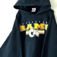 ギルダン ラムズ RUTHERFORD スウェット パーカーL ブラック黒 古着