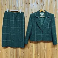 mila schönミラショーン ウール混ツイードジャケットスカートスーツ