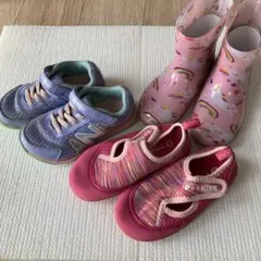 15.5㎝16㎝New Balance スニーカーとレインシューズ計3点